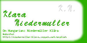 klara niedermuller business card